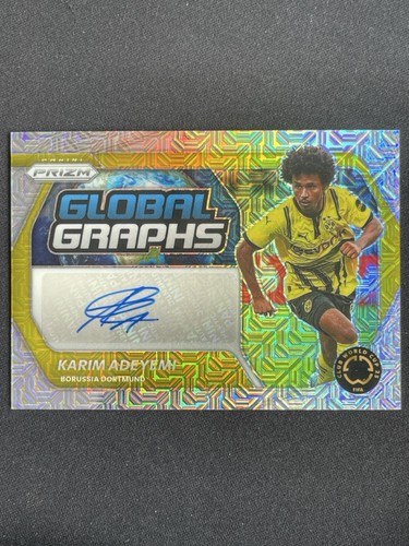 Karim Adeyemi 2025 Panini Prizm Fifa Club World Cup Global Graphs Mojo Auto /25