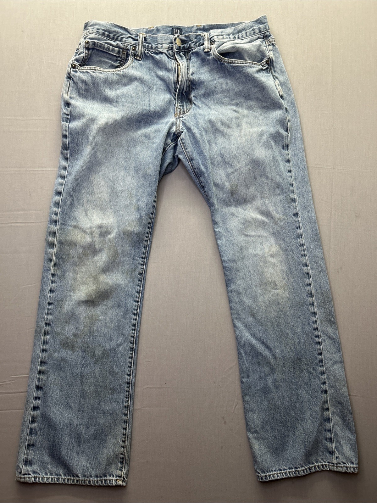 Vintage Gap 36x34 Loose Boot Cut Jeans Retro Grunge Faded Y2K Denim Blue