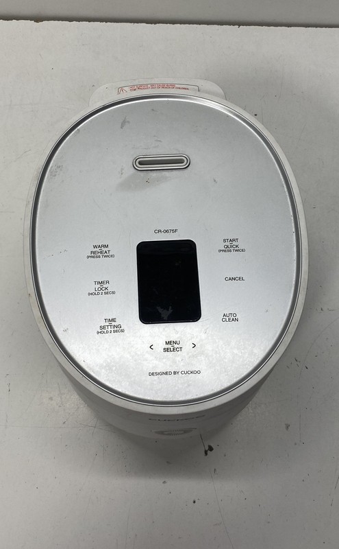 Cuckoo CR-0675F 6-Cup Micom Rice Cooker & Warmer White Silver Tested