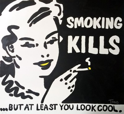 Todd Harris Goldman - Smoking kills - Hand signed. Rare artwork! AP 25/30