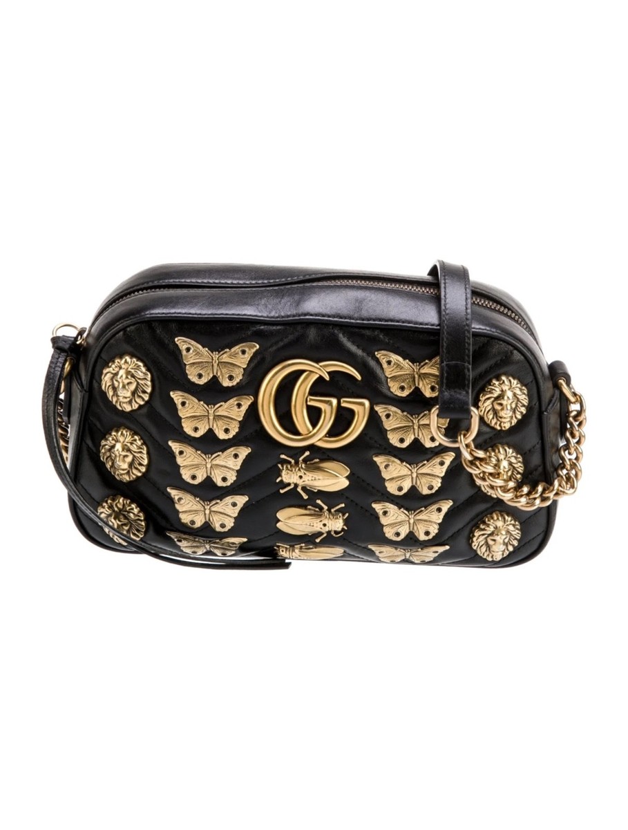 M*り様 ブランドバッグまとめ売り オールドGUCCI等 GUCCI Insect Embellished Double G Marmont bag | eBay
