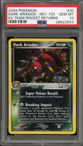 Pokemon Dark Ariados EX Team Rocket Returns Reverse Holo #30 PSA 10 Gem Mint