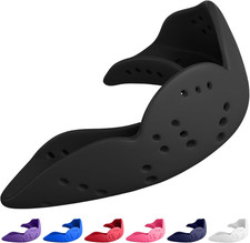 Mundschutz Aero - Charcoal Black - Ultra Slim Zahnfleischschutz f&uuml;r Erwachsene & Kinder - Cus