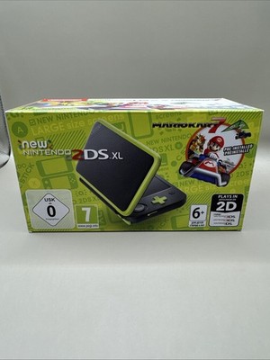 Nintendo 2DS XL Spielekonsole Mario Kart 7 Schwarz-Grün - Nur Leer OVP! Inlay!!!