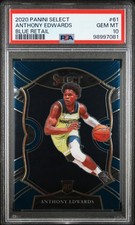 Anthony Edwards 2020-21 Panini Select #61 Blue Retail (RC) PSA 10