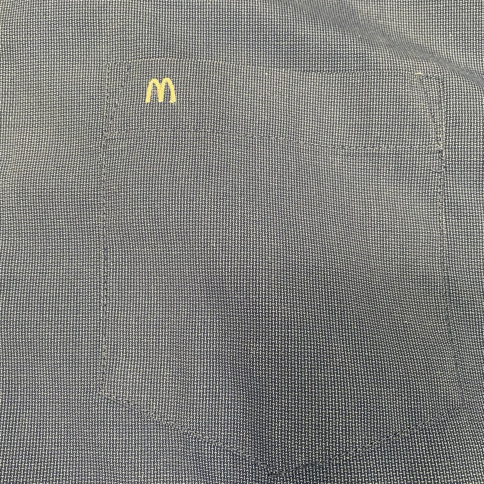 McDonald’s Men’s Button-Up Manager Shirt Uniform Size 17.5 Blue Short Sleeve - Image 3 of 4