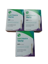 One. Touch  Verio Glucose Blood Test Strips -300 Count (3 boxes 100 each)5.2026+