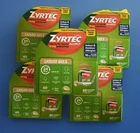 (5pk)~ Zyrtec 10mg Cetirizine Antihistamine Liquid Gels - 40 Capsules 8/2026