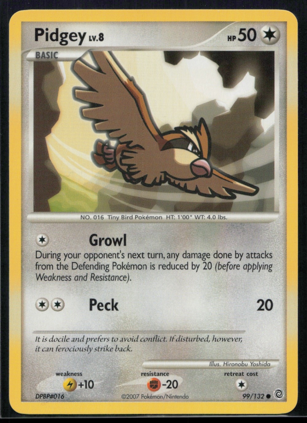 Pidgey Common Secret Wonders 99/132 NM
