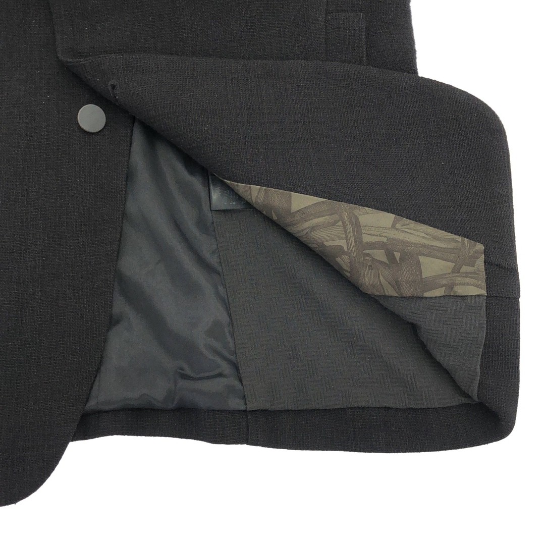 DEVOA Devore Silk Linen Collarless Jacket Black 2… - image 6