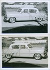 Vintage Snapshot Lot Two-Tone 1954 Plymouth Belvedere Sedan in Suburban Driveway — photo 1