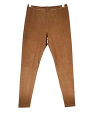 SKIMS Cotton Outdoor Leggings Womens L Brown USA Made Stretch Lounge Minimal 25"