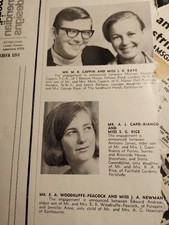 Sk232 Ephemera  1967 picture engaged Michael Cappin Janice Kaye Eastbourne 