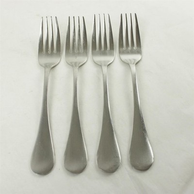 Set of 4 Cambridge Bailey Satin Stainless Salad Forks