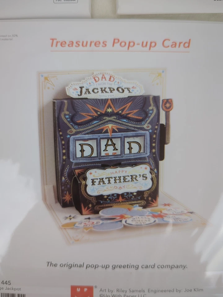 Lot 3 Happy Father's Day Cards 3D Treasures Pop Up Greeting Card Up With Paper - Image 3 of 4