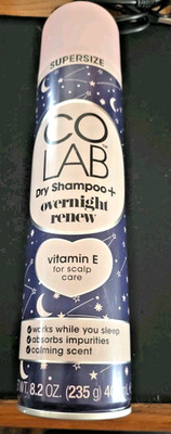 New CO LAB Dry Shampoo+Overnight Renew Supersize 8.2 oz Vitamin E For Scalp Care