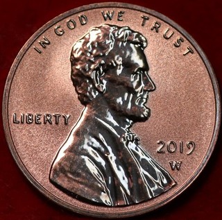 Uncirculated Red Reverse Proof 2019 W West Point Mint Lincoln Shield Cent