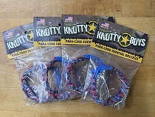 Knotty Boys Paracord Survival Bracelet KY313 Size Medium Lot Of 4