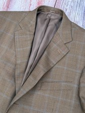 Ermenegildo Zegna Trofeo Silk Sport Coat 42R EU52 Silk Wool Plaid Italy Blazer