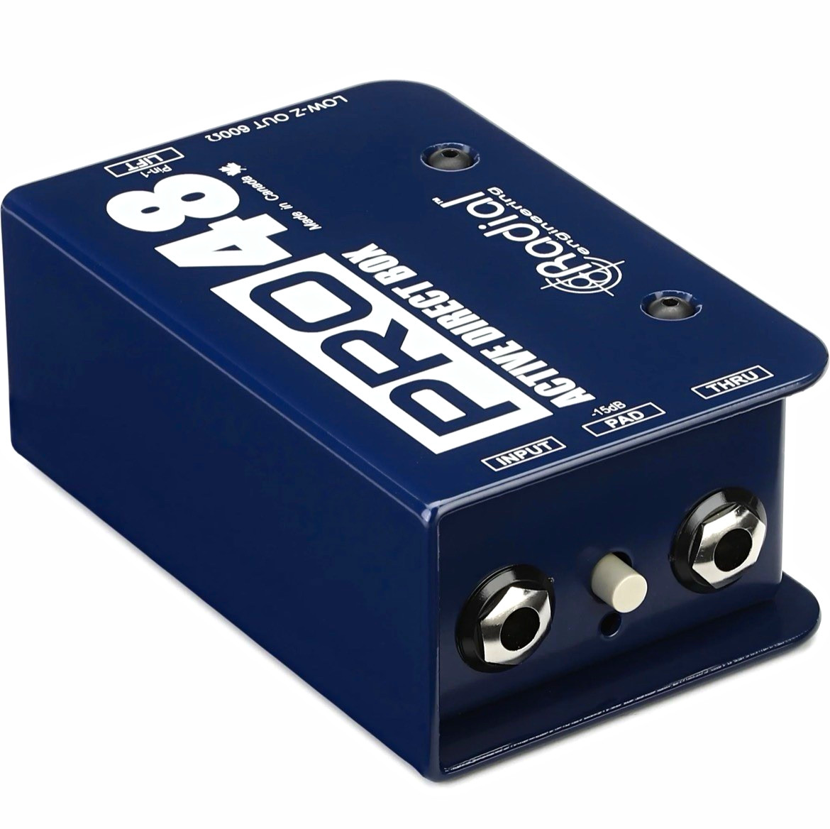 Radial Pro48 Active DI Box 1-Channel Pad Analog XLR Out 1/4" TRS/TS