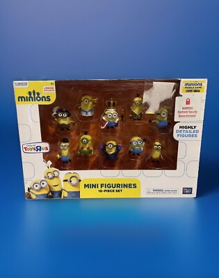 NEW Minions 10-Piece Mini Figurines Toys-R-Us Exclusive Boxed King Pirate Vamp