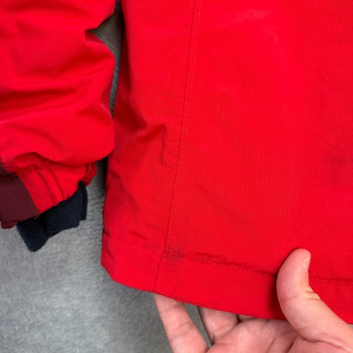 Lands End Squall Jacket Kids Medium 10-12 Red Hooded Ski Parka Fleece Insulated - Picture 9 of 17
