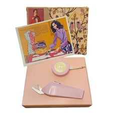 Vintage Sears Cordless Rechargeable Electric Scissors Retro Pink New In Box