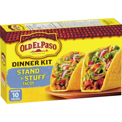 2-Pack Old El Paso Stand N' Stuff Tacos, Dinner Kit, 10 Tacos