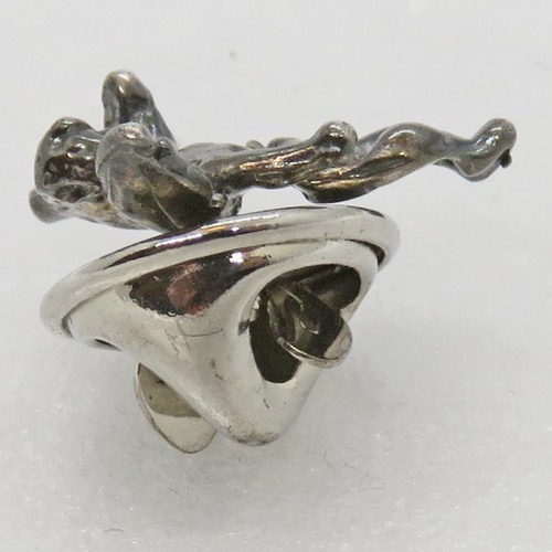 Dark Gray/Black Cherub Tie Tack/Lapel Pin - Picture 7 of 8