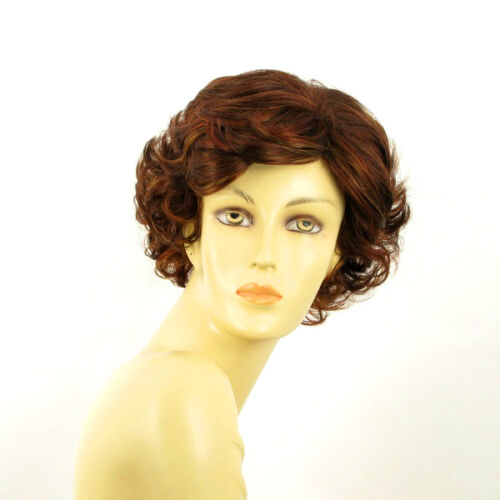 short wig women curly brown copper wick light blonde and red ref: 33h juliette - Photo 1/9