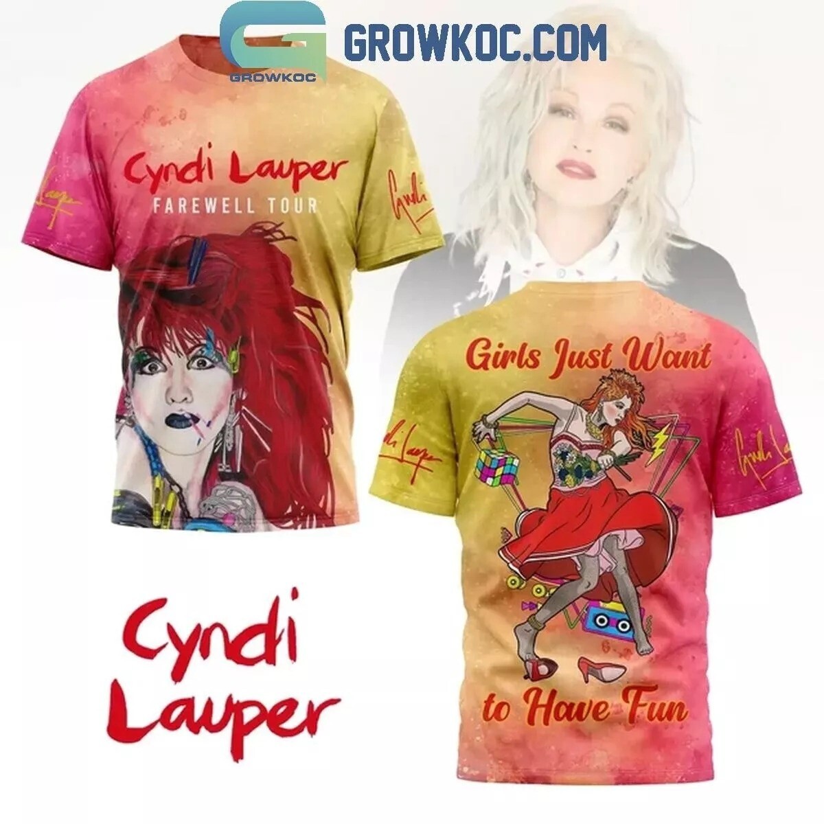 シンディローパー　farewellツアー　Tシャツ　CYNDI LAUPER Cyndi Lauper Farewell Tour 2024 Girl Just Want To Have Fun