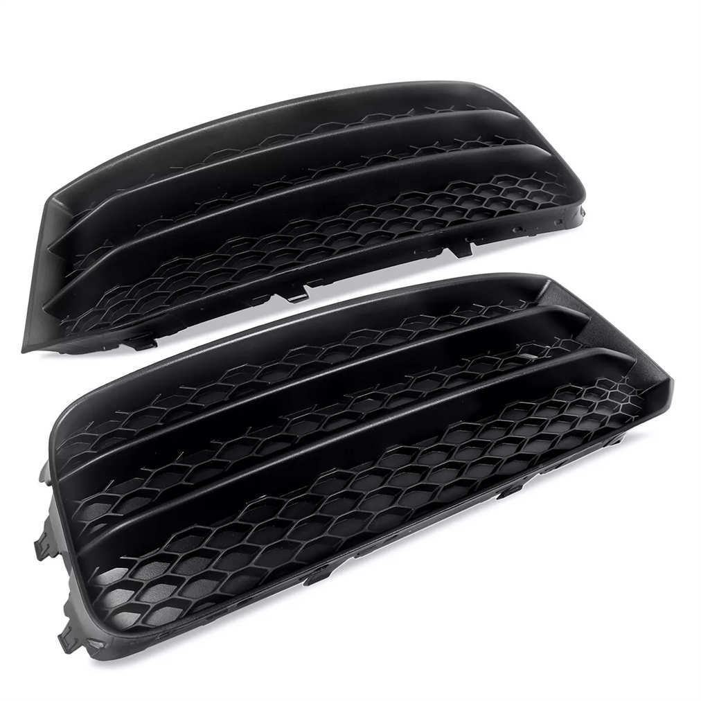 Front Bumper Fog Light Lamp Grille Cover For Audi A1 2016-2019 Black Pair