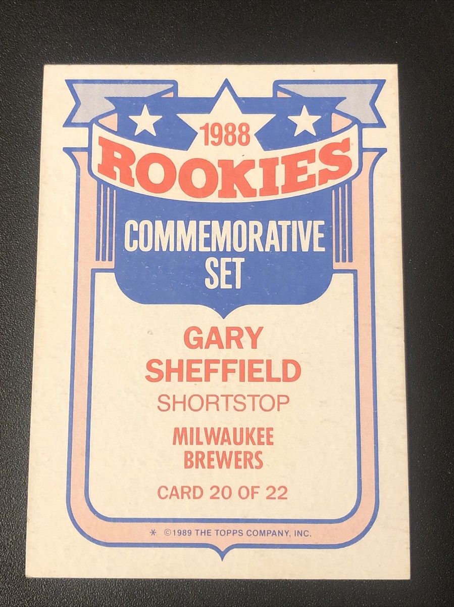 メジャー通算500HR Gary Sheffield プロ支給 グローブ 1989 Topps Commemorative Set Gary Sheffield Rookie #20 | eBay