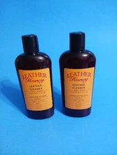 Lot of 2 Leather Honey Leather Cleaner 8oz Cleans Restores Vinyl Plastic Rubber 