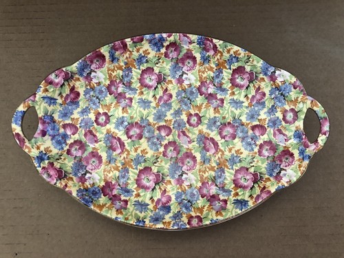 Gorgeous ROYAL WINTON Grimwades CHINTZ Royalty Handled Serving Platter Tray