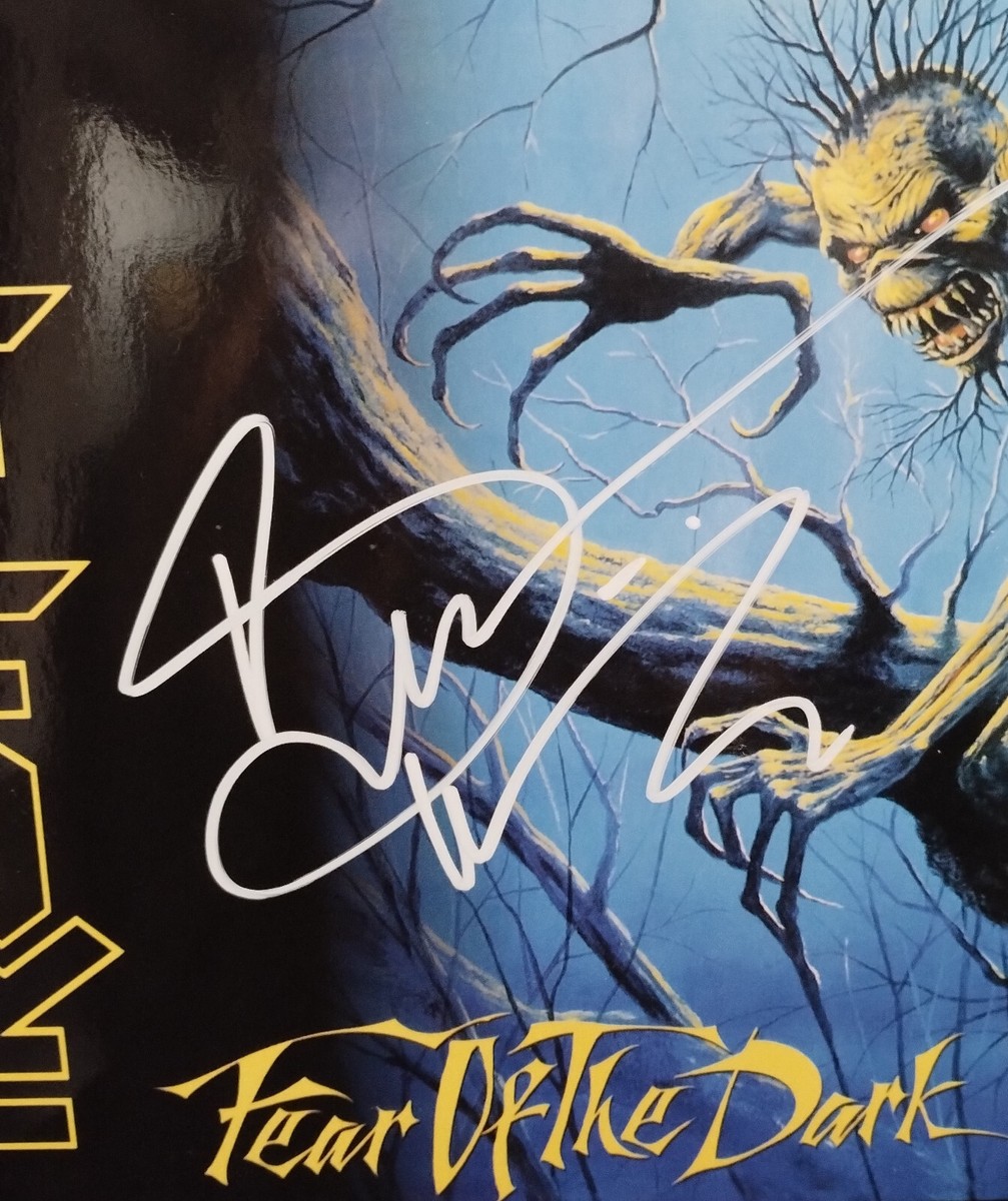 IRON MAIDEN Fear of the Dark サイン入り Iron Maiden ''Fear Of The Dark'' 2LP, Reissue 2017, Signed