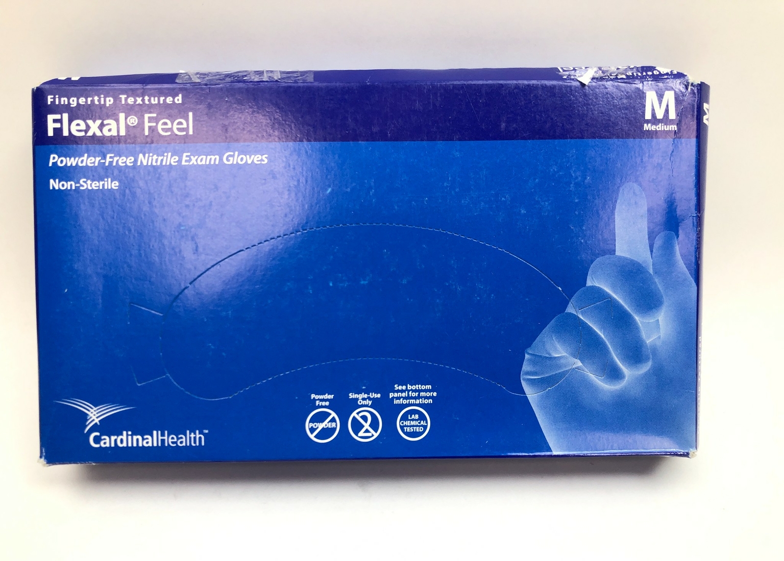 Cardinal Health Flexal Feel Powder Nitrile Disposable Exam Gloves M