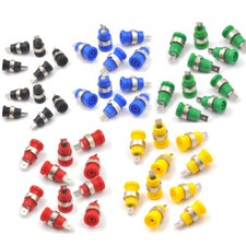 10PCS 4mm Banana Plugs Female Jack Socket Plug Wire Connector 5 Colors