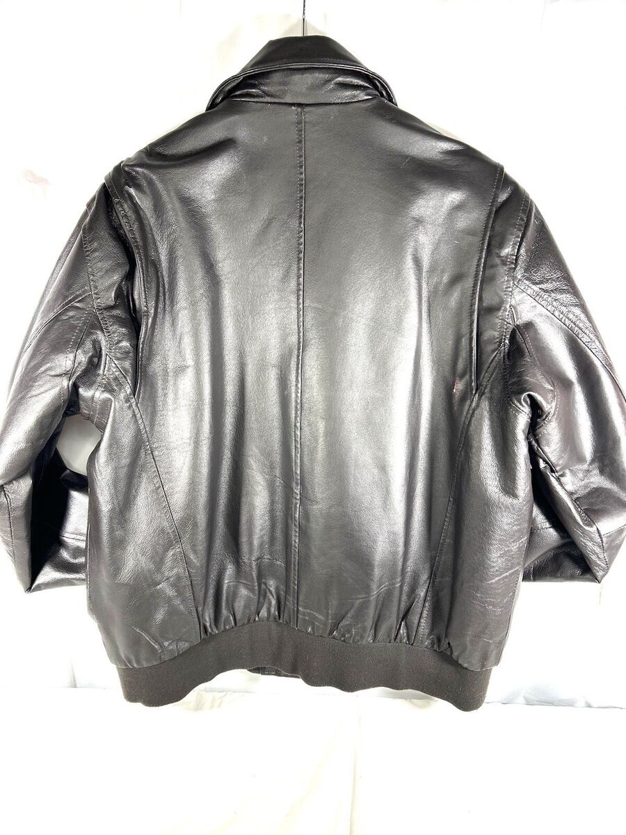 Vintage BOEING McDONNELL DOUGLAS Leather Bomber Jacket Sz L Vintage BOEING McDONNELL DOUGLAS Leather Bomber Jacket Sz L