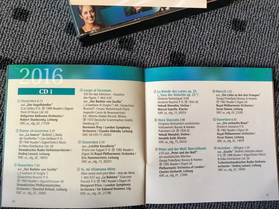 CD - Box * Reader's Digest * Das Musik-Jahr 2016 * 3 CD * TOP!!! - Bild 2 von 4