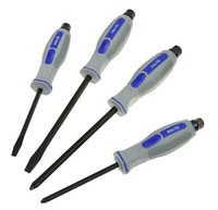 Schraubendreher Set 4-Tlg Schraubenzieher Satz 6-Kant Schlagkappe Schlitz Kreuz