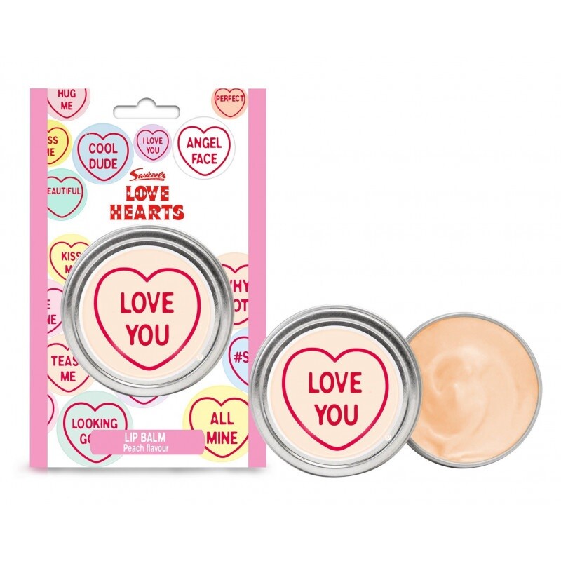 Love Hearts Lip Balm Tin - Peach Flavour - 10g
