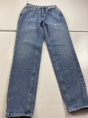 BDG Jeans Mom High Rise Women Size 26 Blue Distressed Y2K