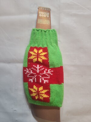 Ugly Sweater Beer Koozie Green