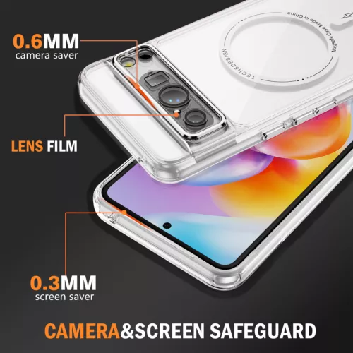 Shockproof TPU + PC Clear Cover Magnetic Case For Google Pixel 9 Pro XL 9 Pro 8A - Picture 11 of 19