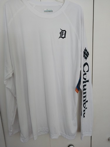 NWT - Never Worn Detroit Tigers Long Sleeve Columbia Tee Shirt - Men's XL