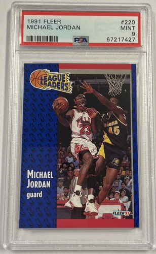 1991 FLEER MICHAEL JORDAN #220 CHICAGO BULLS HOF PSA 9 MINT