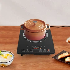 Electric Ceramic Cooktop Single Burner Actual 1800W 110V For Home Kitchen Use