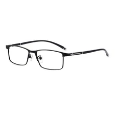Men Business Rectangular Full Rim Metal Alloy Eyeglasses Frames Optical RX Able