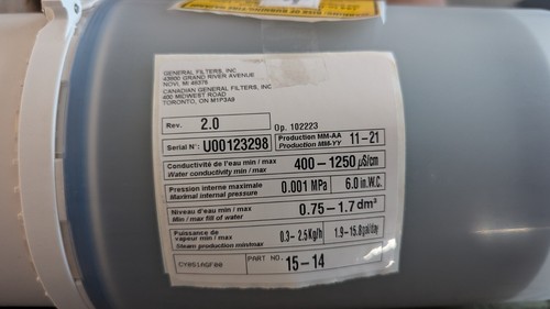 GeneralAire OEM #7523 15-14 Replacement Steam Humidifier Steam Cylinder - Picture 4 of 7